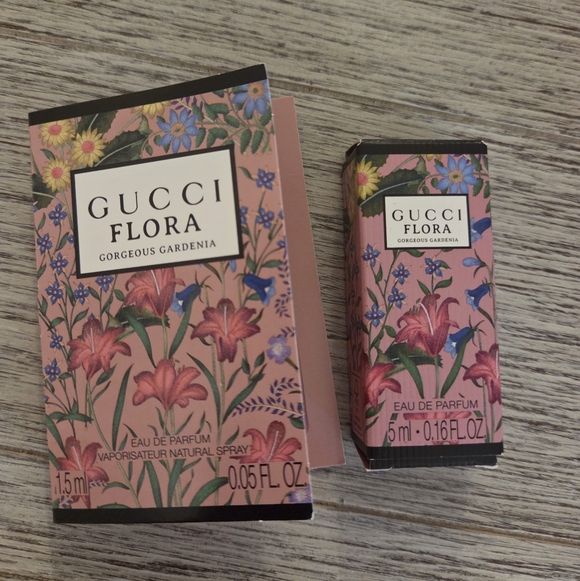 Gucci Other - Gucci Flora Gorgeous Gardenia Mini Version Plus Sample